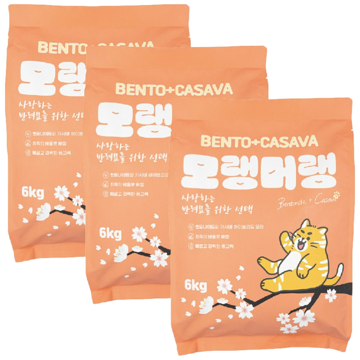 펫라벨 모랭머랭 벤토카사바 고양이모래, 무향, 3개, 6kg 펫라벨 모랭머랭 벤토카사바 고양이모래, 무향, 3개, 6kg