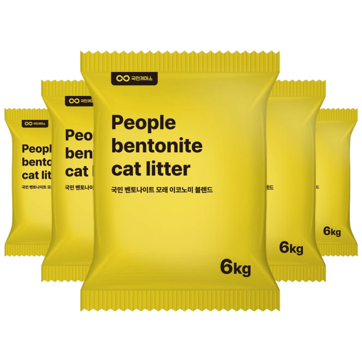 국민모래 벤토나이트 블렌드 미국산 프리미엄  6kg x 3EA 고양이 배변모래
