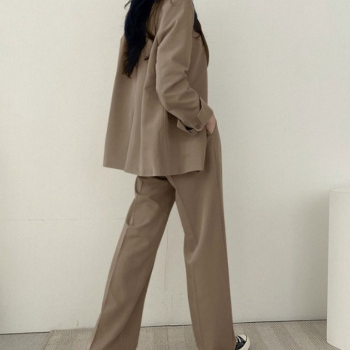 DANGZ 여성 슈트세트 캐주얼 정장 오피스 투피스 자켓