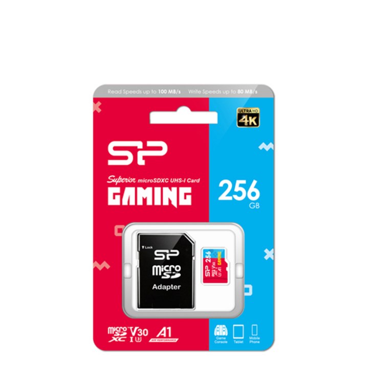 실리콘파워 MicroSD Superior Gaming C10 A1 V30 메모리카드, 256GB 6513439170