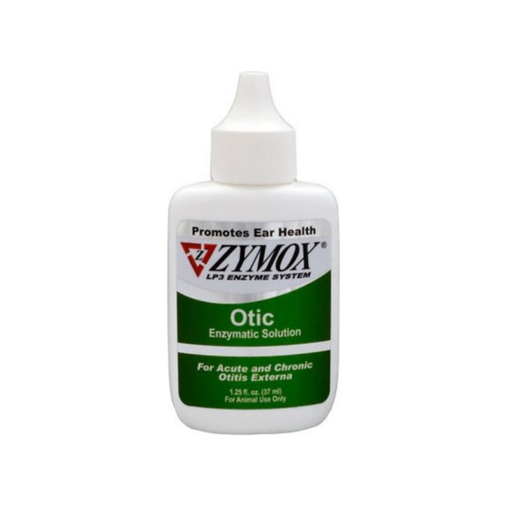 자이목스 오틱 강아지 고양이 귀세정제 그린 37ml / Zymox Otic Ear Treat (without) Hydrocortisone Green