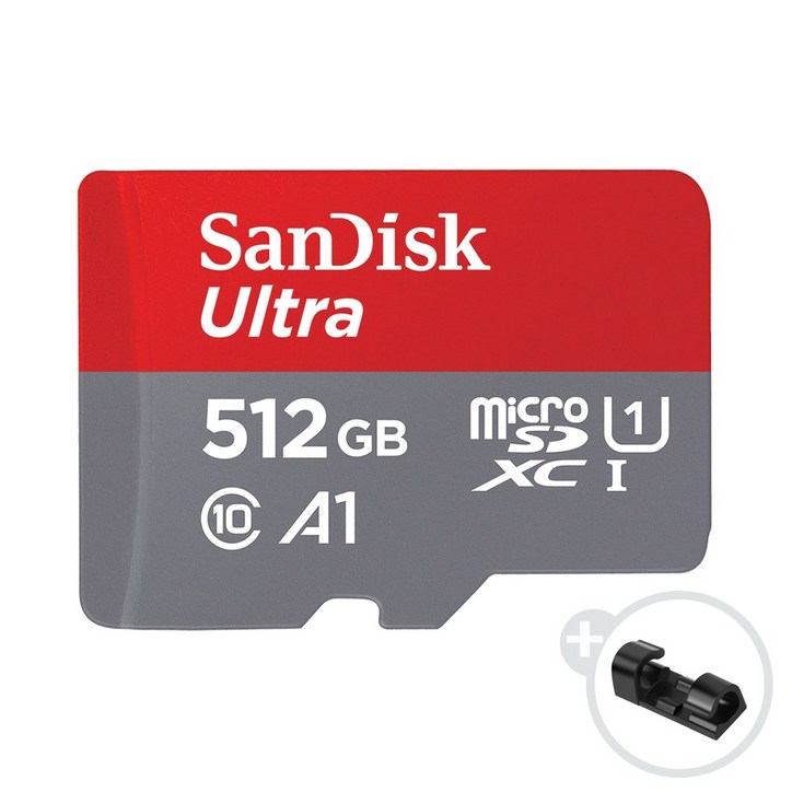 샌디스크 울트라 A1 마이크로 SD 카드  데이터 클립, 512GB