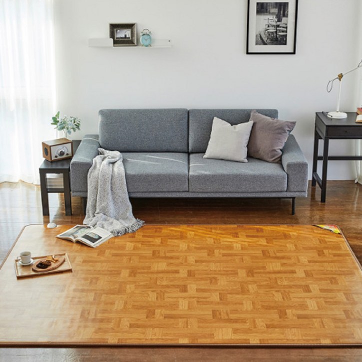 한일의료기 전기장판 탄소우드 거실용 온돌마루 매트 블록, 270 x 183 cm