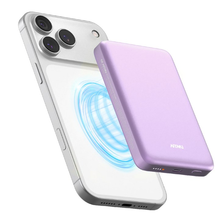 아트뮤 Qi2 15W 맥세이프 슬림 고속 보조배터리 10000mAh C타입, QB210, 퍼플 아트뮤 Qi2 15W 맥세이프 슬림 고속 보조배터리 10000mAh C타입, QB210, 퍼플