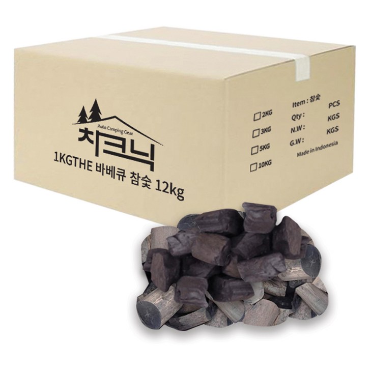 차크닉 1KGTHE 캠핑용 바비큐 참숯