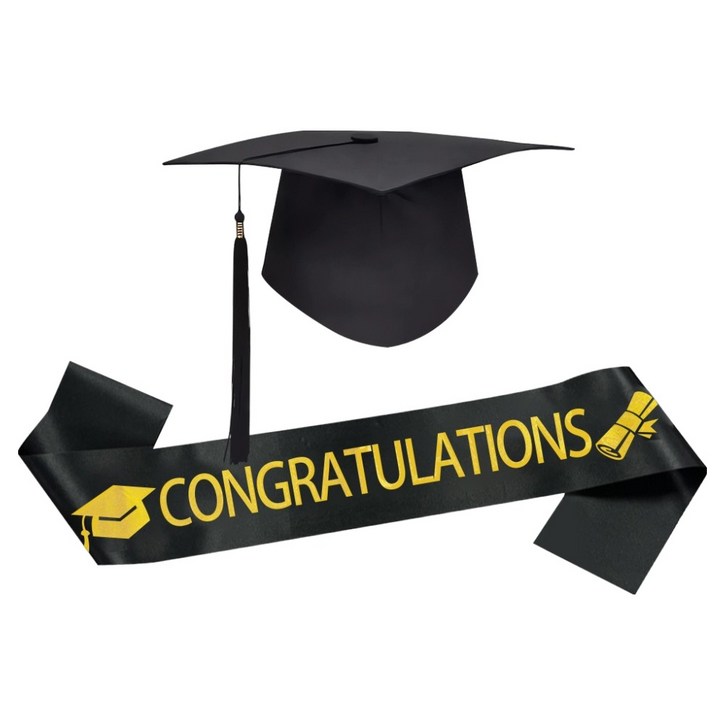 코히모 학사모 어깨띠 소품세트 5W0277, 축하, 1세트
