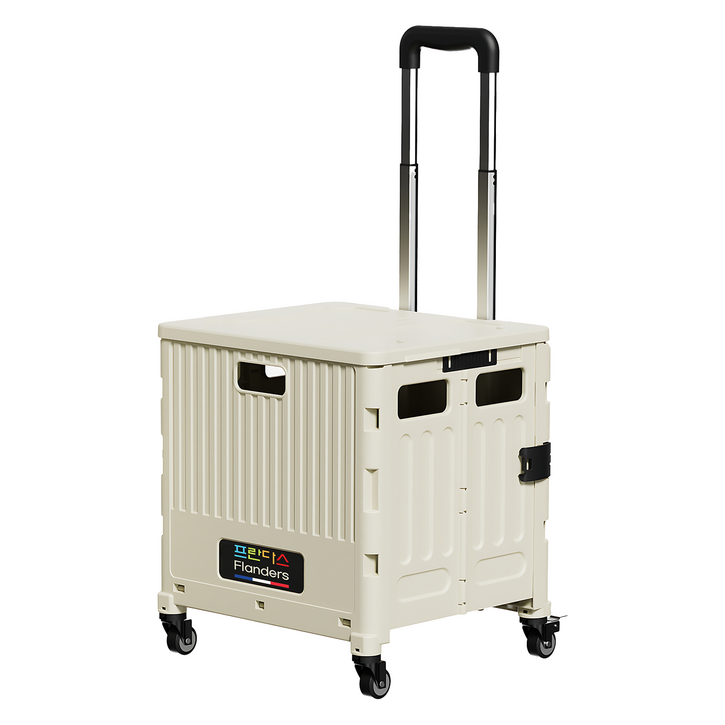 프란다스 접이식 쇼핑카트 50L A형, 아이보리, 1개