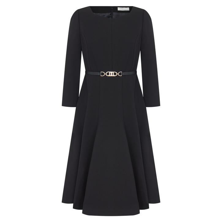 라인어디션 스퀘어넥 플레어 원피스