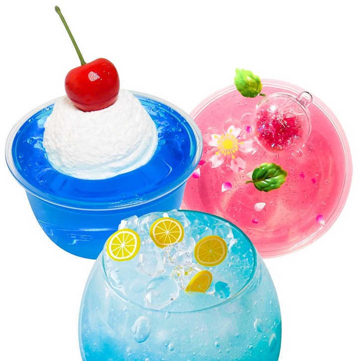 크림소다블루레몬에이드벚꽃수 슬라임 3종 세트 총 350ml, 1개