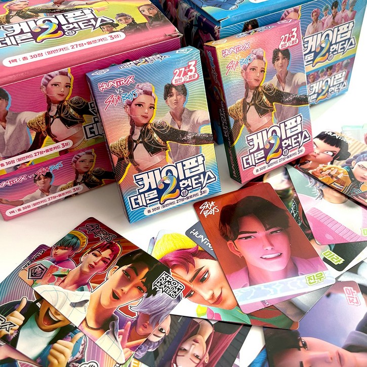 최신판 3탄4탄 입고 케이팝데몬헌터스 캐릭터카드 케데헌 굿즈 카드팩 포토카드