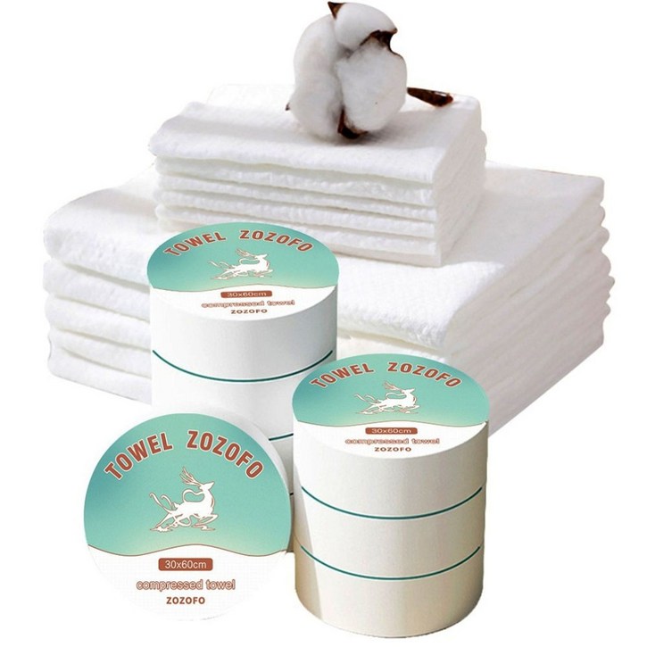 ZOZOFO 일회용압축타올 면크리닝 세안타올 흡수대타올 순면세안타올 세안타올