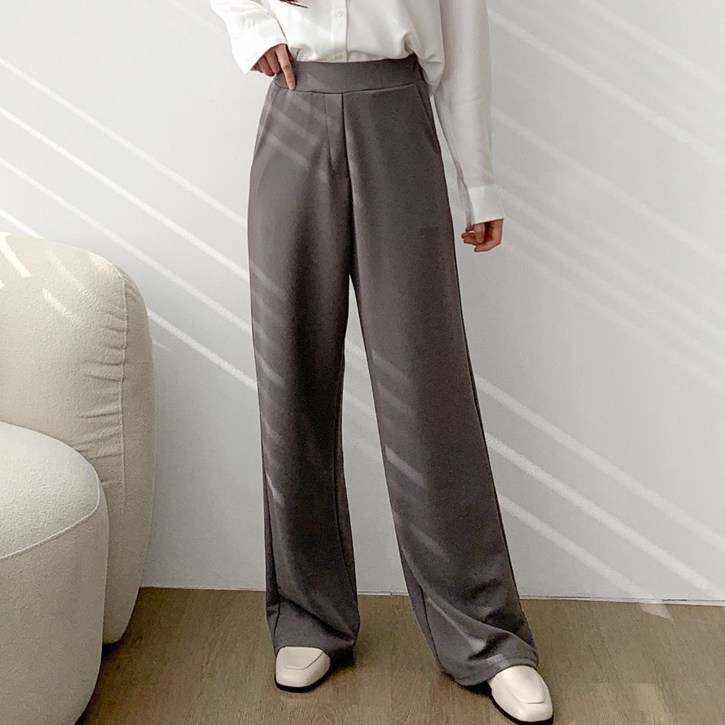 다미타니 국내제작 일자핏 밴딩 스판 슬랙스 긴바지 2단기장 팬츠 OCZ0940