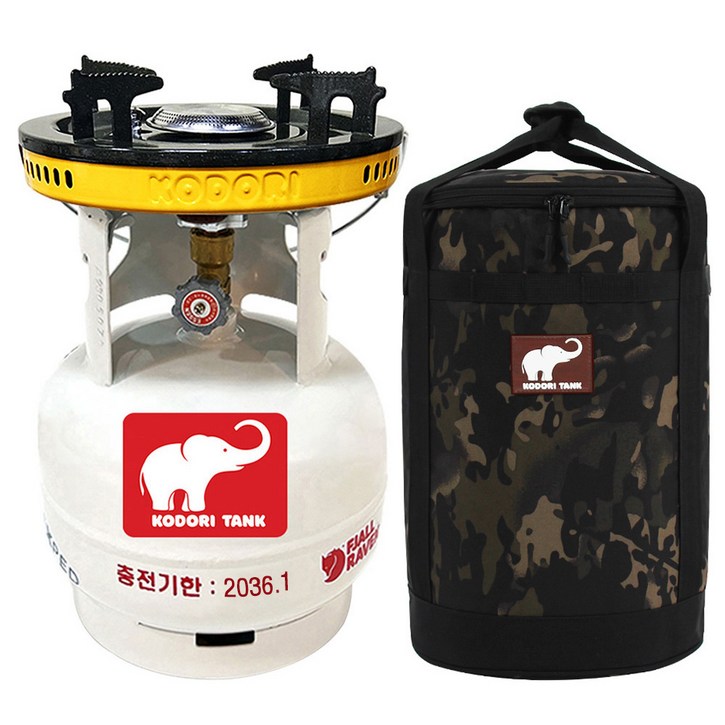 해바라기버너 코돌이탱크 LPG 3kg 가스통, 코돌이가방증정+3kg+코돌이버너(옐로우), 1세트