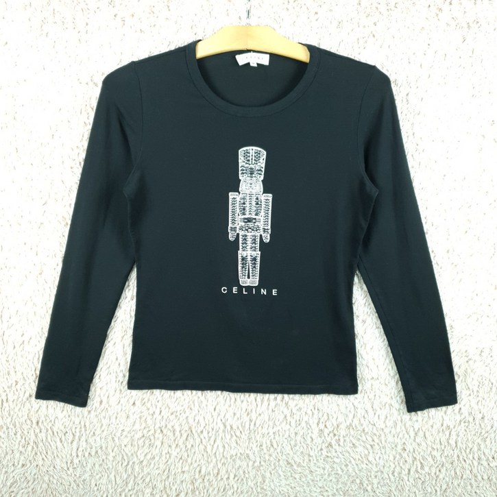 [여M](빈티지프렌)셀린느 블랙 라운드 티셔츠 9
