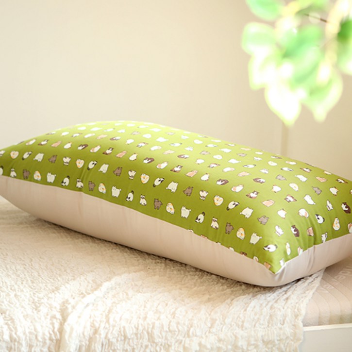 [솜포함] 대형 등쿠션 등받이쿠션 메가사이즈 110, 녹색