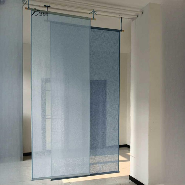 일본식 모시 커튼 조각보 여름 가림막 카페 일본식 모시 커튼 조각보 여름 가림막 카페