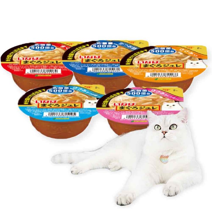 희동이네 고양이 간식 이나바 마구로쥬레 유산균 컵 65g 5가지맛 골라담기 24개, 유산균 닭가슴살IMC233