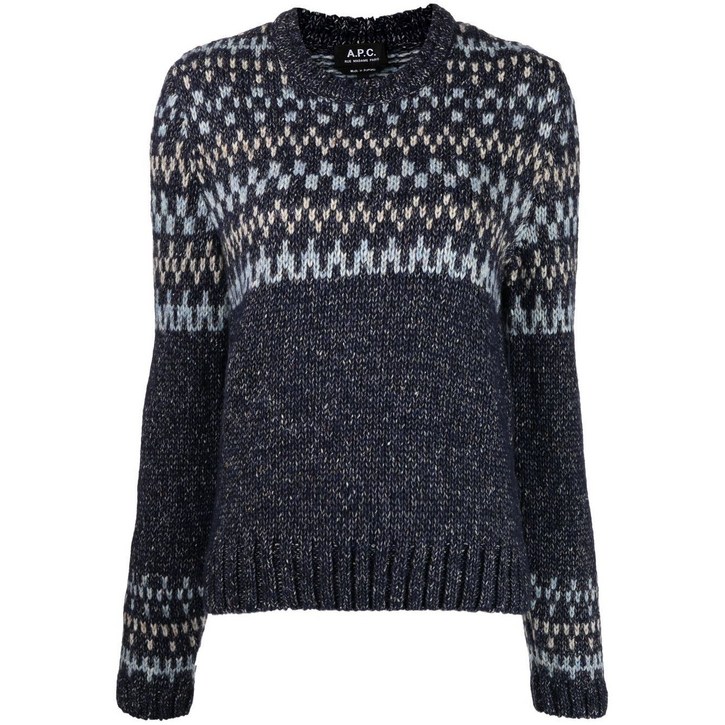아페쎄 인타르시아 니트 패턴 스웨터 1