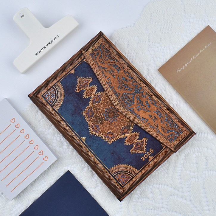 2026 다이어리 페이퍼블랭크스 플래너 위클리 주간 일기장 다꾸 미디 사이즈, Safavid Indigo
