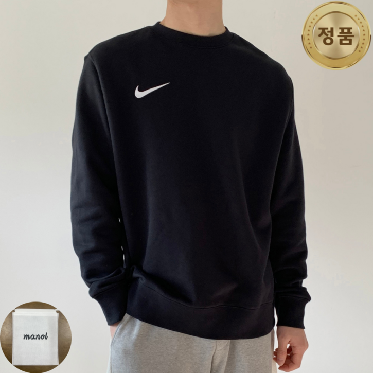 NIKE 국내매장정품 나이키 남여공용 파크 크루 스웨트셔츠 맨투맨 롱슬리브 MANOL 의류 파우치 추가증정 NKCW