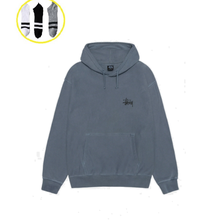 [국내매장판] 스투시 베이직 피그먼트 다이드 후드 1925001 + 데일리양말 증정
