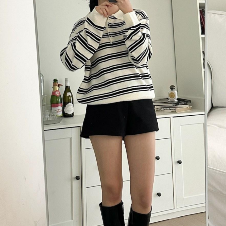 자체제작 투디 마법의 여리핏 A라인 겨울 모직 반바지 옆지퍼 겨울 반바지 국내제작