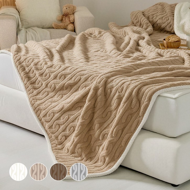 데시뉴 프레첼 극세사 양털 담요 겨울이불