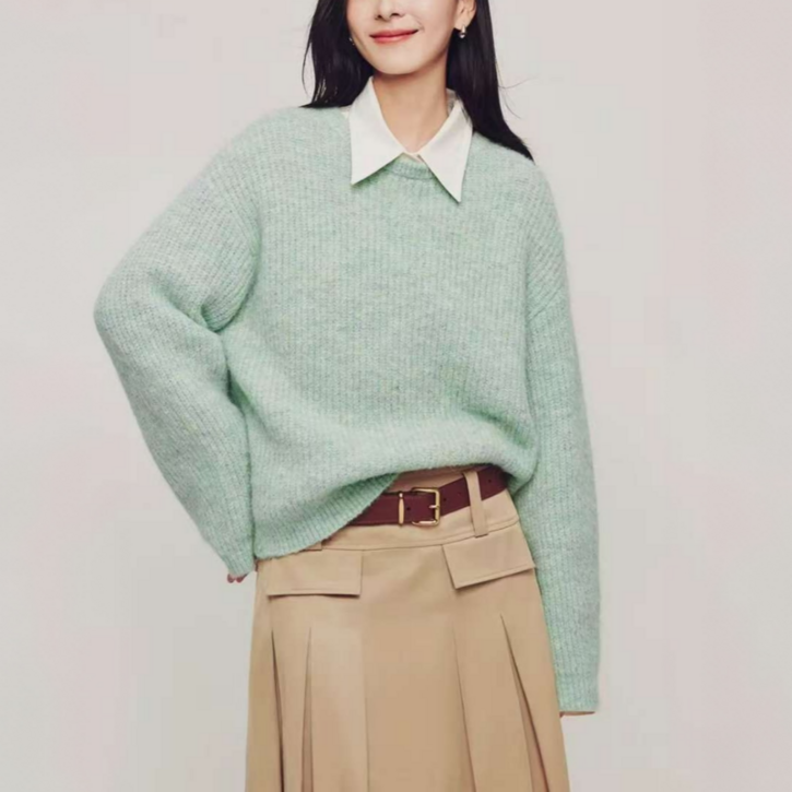 미소모드 라운드 솜사탕 니트 M0037