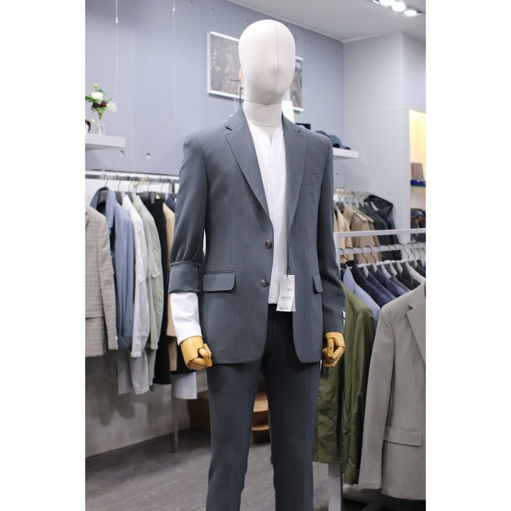 본 정장 BN2SE700T800KH 카키 솔리드 조직 고스판 셋업 슈트