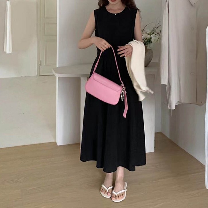 자체제작 여성 나시 롱 원피스