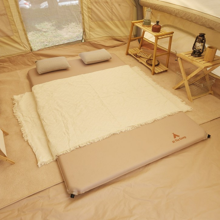 앳더캠프 캠핑 자충 에어매트 매트리스 텐트 이너 자동충전, 더블매트(높이6cm)