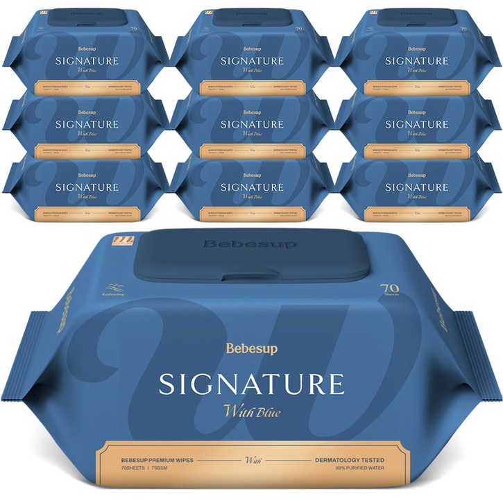 베베숲 시그니처 위드 블루 아기물티슈 캡형
