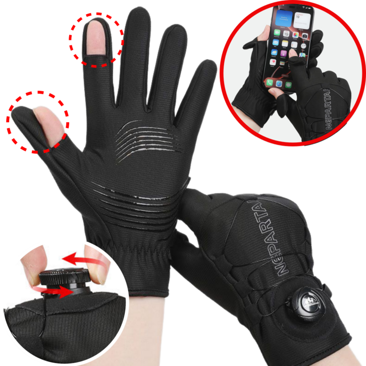 제이템 다이얼 조절 오토바이 라이더 핑거홀 기모 스마트폰 터치 장갑