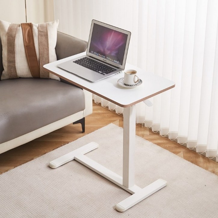 아우스 유압식 높이조절 침실 소파 이동식 보조 사이드 테이블