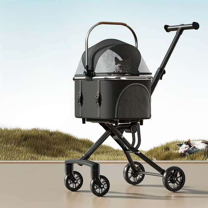 강아지 유모차 탈부착 가능 원터치 반려동물 유모차