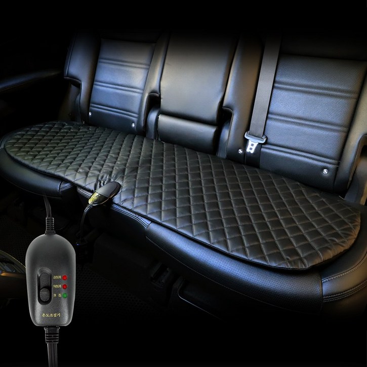카모아 퀼팅 차량용 열선시트12V 뒷좌석 온열매트 자동차 겨울시트, 카모아 퀼팅 온열매트뒷좌석12V, 1개