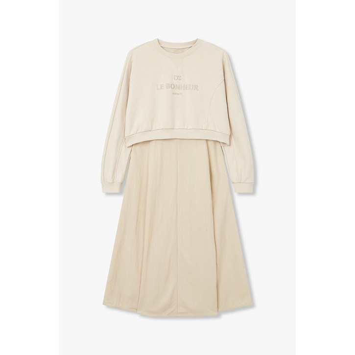 지컷 맨투맨 레이어드 슬리브리스 원피스 7254337111  뉴코아일산