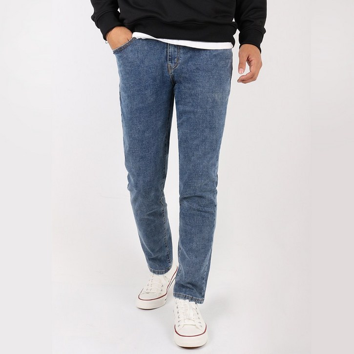 GTM BA1005 프리미엄 인밴딩 워싱진 남자 캐주얼 청바지 스판 히든밴딩 슬림핏 스트레이트 빅사이즈