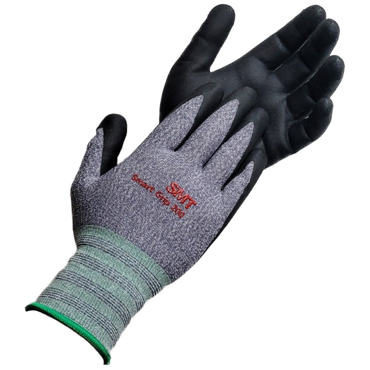 SMT 니트릴 에어폼 코팅 NBR 안전 작업 현장 미끄럼방지 장갑 터치 스마트그립200 10켤레