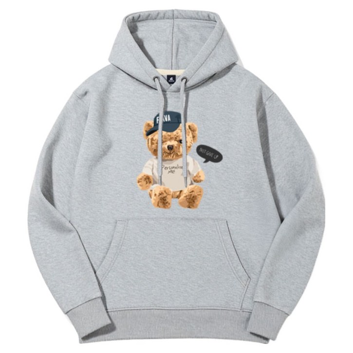 JYFASHIOIN CAP BEAR 후드티 곰돌이 빅사이즈 커플 기모 후드 티셔츠