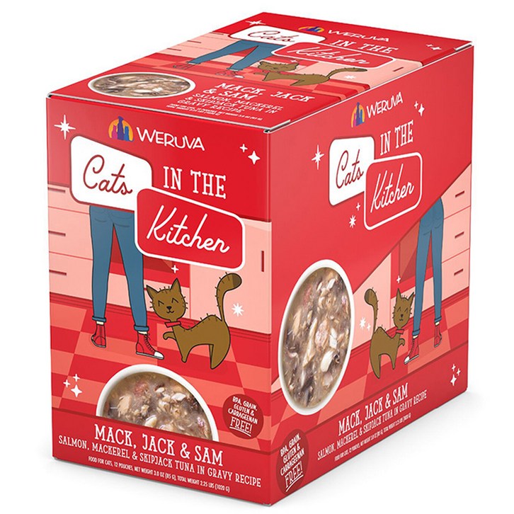 웨루바 캣츠인더키친 맥 잭 앤 샘 주식파우치