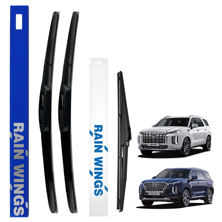 레인윙스 하이브리드 RV 앤 SUV 차량 전면 + 후면 와이퍼 세트
