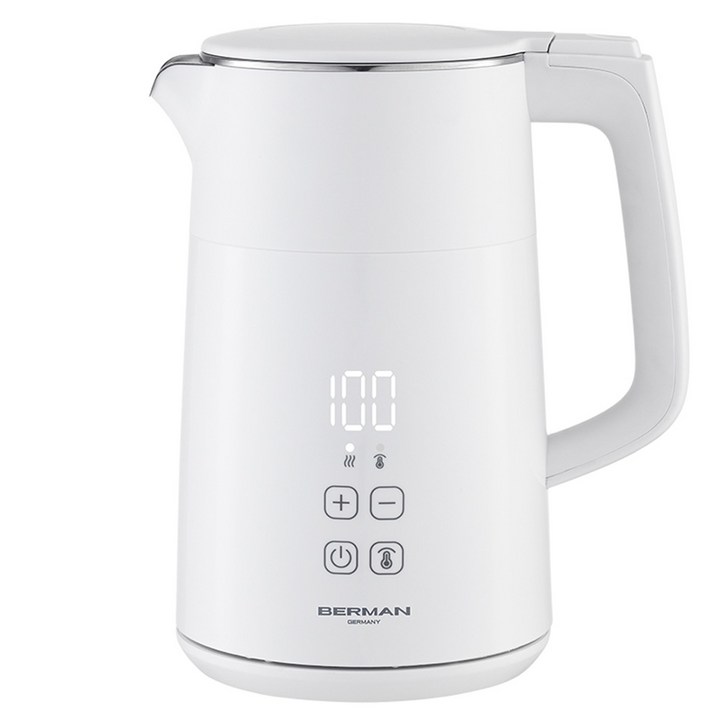 베르만 디지털 디스플레이 무선 전기주전자, K223ND화이트