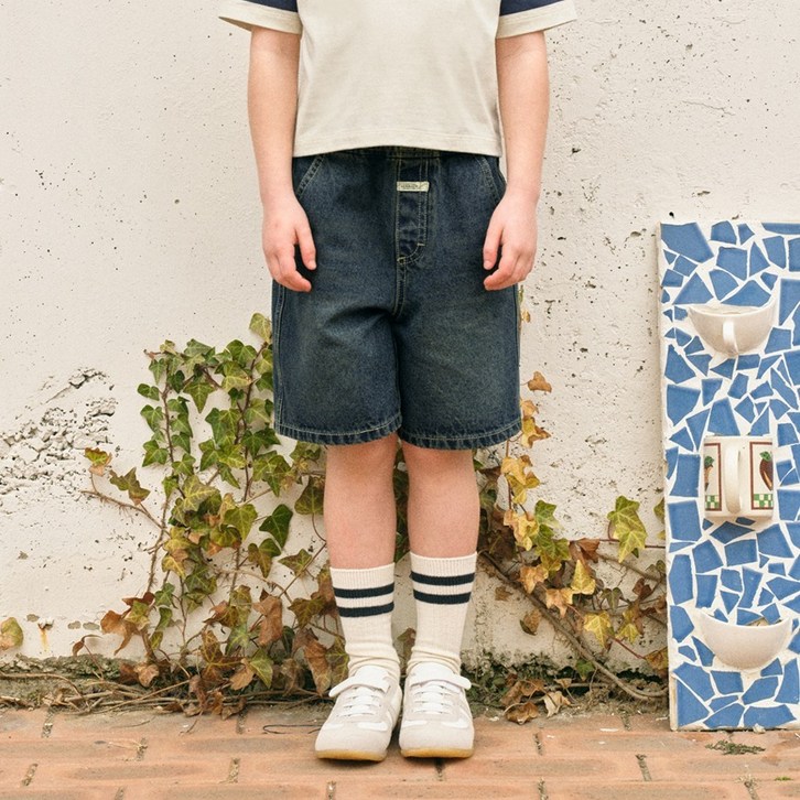 마리떼프랑소와저버 아동용 ENFANT LONG BERMUDA DENIM PANTS