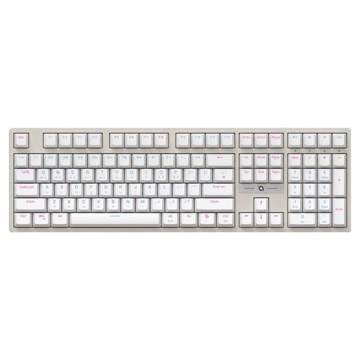 COX 교체축 게이밍 기계식 키보드, 적축, CK580, White