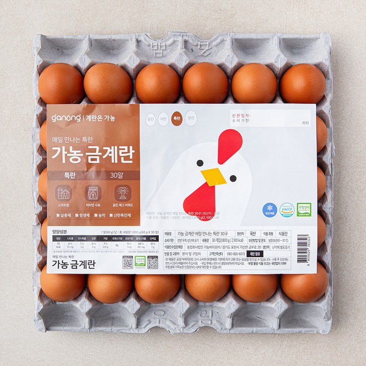 가농 무항생제 특란, 30구, 1개 가농 무항생제 특란, 30구, 1개