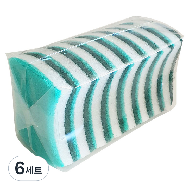 생활을그리다 강력 삼중 버블 수세미, 8개, 6세트