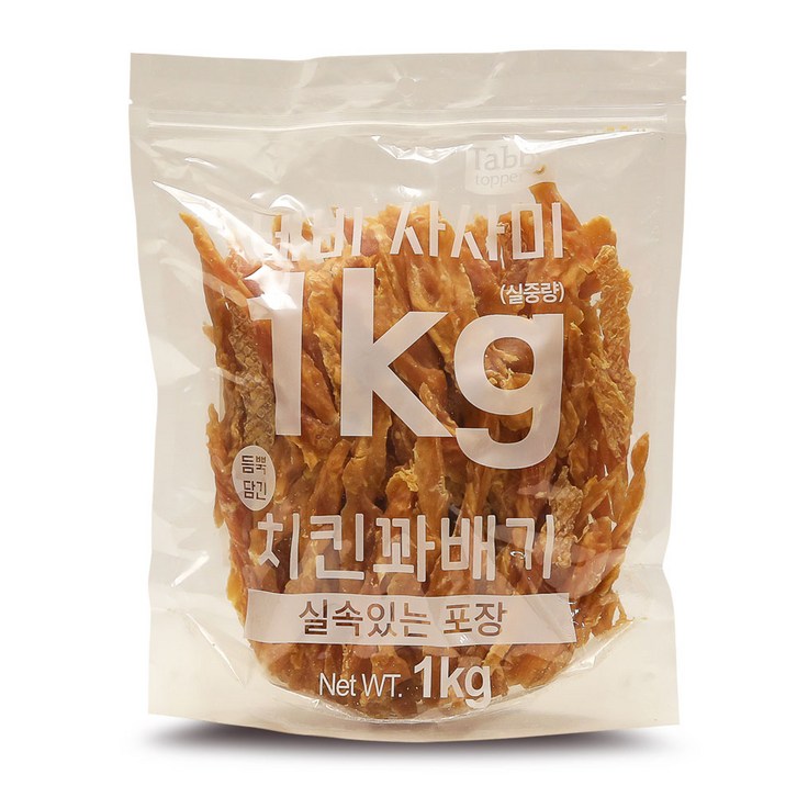 테비사사미 치킨꽈배기 1kg 강아지 간식 대용량 1kg, 1000g, 1개