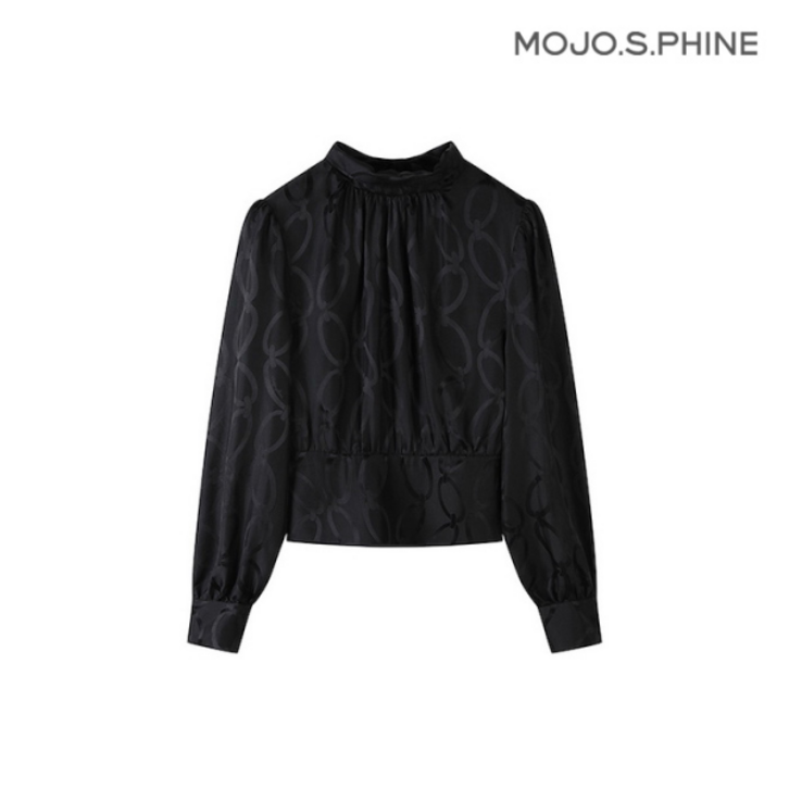 모조에스핀 백 리본 포인트 블라우스 BKJ233MSC106DH1608262