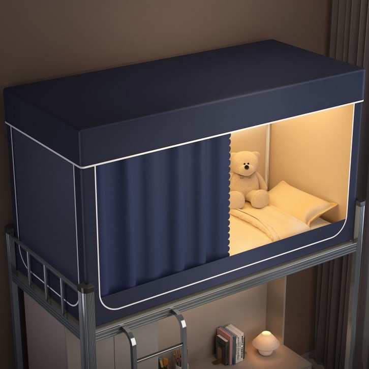 싱글 모기장텐트 암막커튼 포함 2층침대 게스트하우스 원룸 아지트